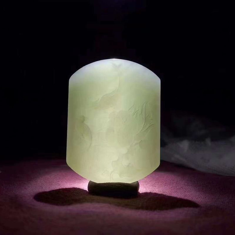 和田玉工廠店玉石工藝品天然新疆和田玉青海料晴水色花開富貴吊墜